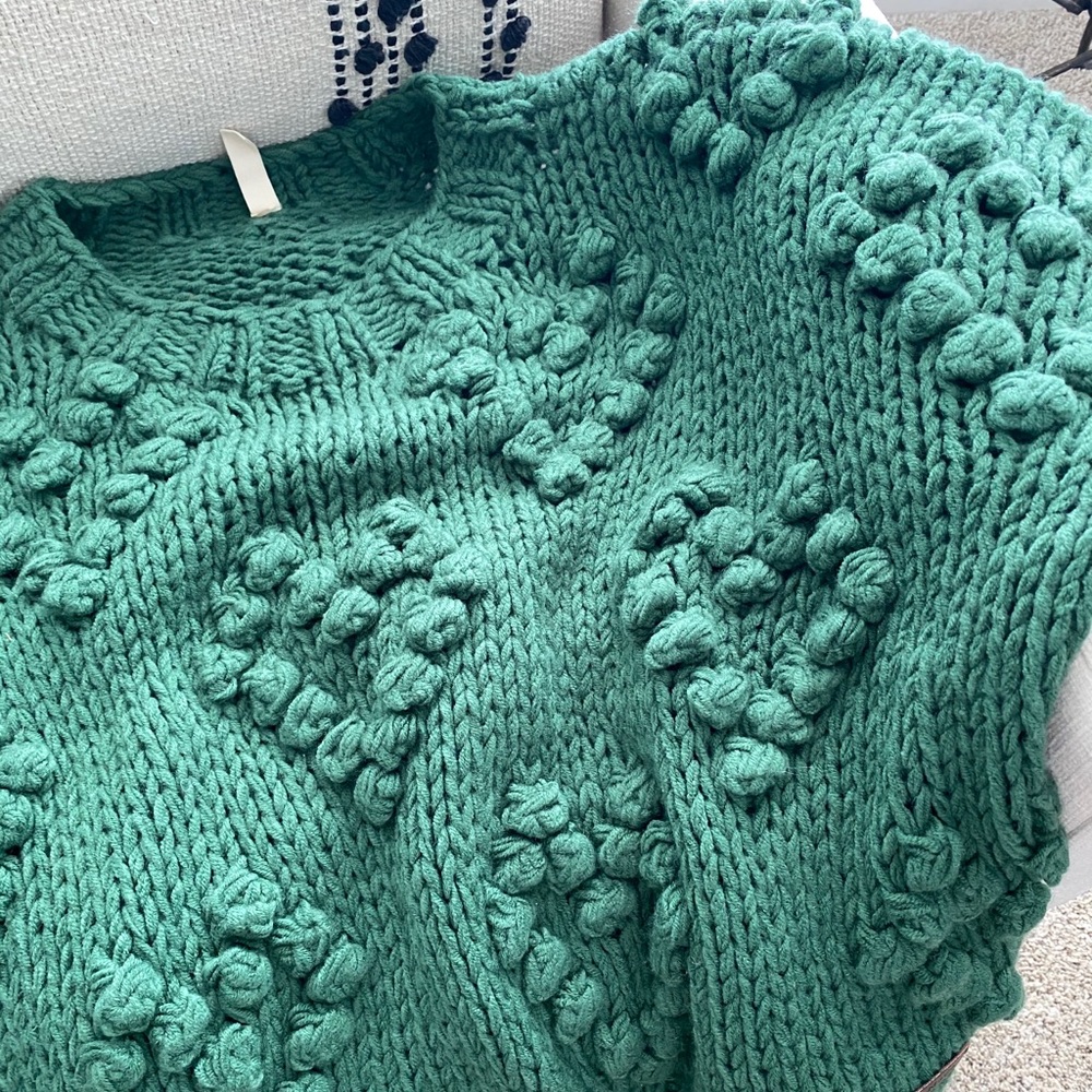 Vici Collection Green Follow Your Heart Sweater - Picture 5 of 6